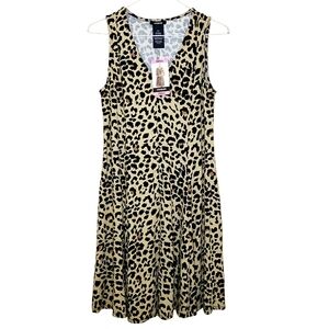 NWT Leopard Print Sleeveless Dress